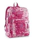 JanSport Superbreak Backpack in Pink Daiquiri Henna Floral T501