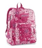 JanSport Superbreak Backpack in Pink Daiquiri Henna Floral T501