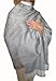 Super Soft Baby Alpaca Wool Reversible Shawl Wrap Cape Sexy Silver Color