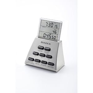 BonJour Multi Timer With See-Through LCD Screen, Chrome