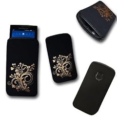 Etui Handy Tasche H�lle Handytasche Schutzh�lle Gold Flower K07 f�r Nokia C2-02