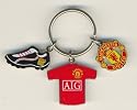 Manchester United F.C. Official 3 charm Key Ring