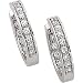 Jewelry : 14K White Gold Diamond Hoop Earring