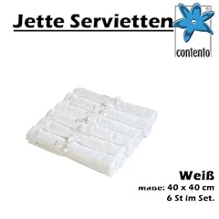 6-tlg. Servietten Set "Jette" in Wei�