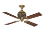 Hunter 18860 52-Inch Four-Walnut Veneer-Blades- Ceiling Fan, Burnished Brass