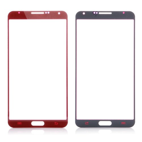 Brand New LCD Front Screen Outer Glass Lens Replacement for Samsung Galaxy Note 3 (Red)
