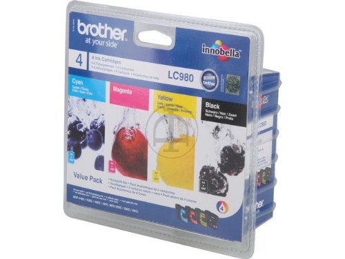 4 Original Brother Patronen LC-980 LC980 DCP-145C MFC-250C