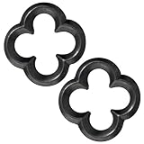 Black Finish Lead-Free Pewter Lg Quatrefoil Connector Link 22mm (2)