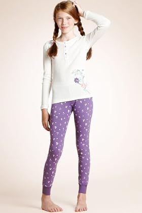 Older Girls' Autograph Cotton Rich Floral Pyjamas