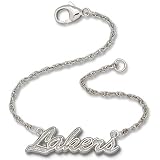 7in Los Angeles Lakers Script Bracelet/Sterling Silver