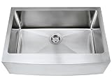 30 Stainless Steel Curved Front Farm Apron Kitchen Sink - 1 Radius Design Single Bowl