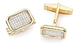 14K Yellow Gold Diamond Cufflinks (SI2-I1 clarity, G-I color)
