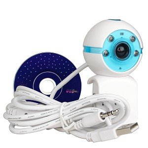 Kinamax WCM-NV399 4-LED Infrared Night-Vision 1.3 MP MegaPixel USB 2.0 Magnetic Webcam with Audio Microphone