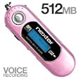 Nextar MA933A-5P 512MB MP3 Player - MP3, WMA Audio, Voice Recording Function, USB, Pink