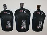 NEW ENGLAND PATRIOTS Set of 3 (X,1,3) Barrel Mesh GOLF CLUB HEADCOVERS
