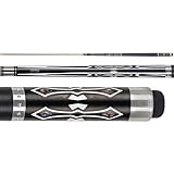 Cuetec Natural Inlay Series SST Black with Spindle Inlays Two-Piece Pool Cue