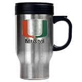 Miami Hurricanes 16oz Stainless Steel Travel Mug
