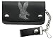 Leather Biker Flying Eagle Chain Black Wallet