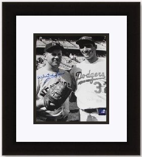 Whitey Ford Autographed/Hand Signed New York Yankees 8x10 Photo with Sandy Koufax - Custom Framed