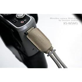 Gariz Genuine Leather XS-WSM5 Camera Hand Strap for Mirroless Camera, Cream