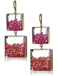 Moritz Glik "Kaleidoscope" 18k Gold and Floating Colored Sapphire Earrings