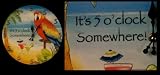 Paradise Wall Clock It's Five O'clock Somewhere
