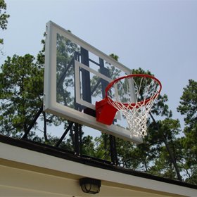 Roof King Gold: Complete Roof-Top Mounted Basketball Goal System with 48 Inch Clear...