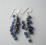 Sapphire Crystal Earrings Swarovski Crystal Sterling Silver Earrings (BRAND NEW)