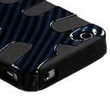 Apple iPhone 4 (AT&T/Verizon), iPhone 4S Hybrid Protector Cover Case - Blue ....