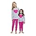SUPER SOFT HEART 2 PIECE PAJAMA SET 100% COTTON (SIZE 12M-7Y) 2 FREE GIFTS, 6 Years, PINK / GREY