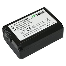 Wasabi Power Battery for Sony NP-FW50 and Sony Alpha NEX-3, NEX-5, NEX-5R, NEX-5N, NEX-6, NEX-7, NEX-C3, SLT-A33, SLT-A35, SLT-A37, SLT-A55V