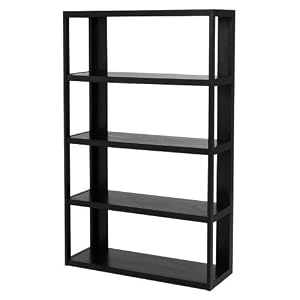 Ashfield 4 Shelf Bookcase Black by -