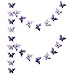 zilue Butterfly Banner Decorative Paper Garland for Wedding, Baby Shower, Birthday & Theme Decor 110 Inches Long Set of 2 Pieces Lightpurple
