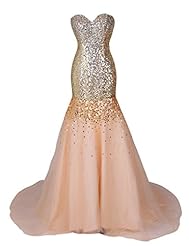 Mermaid Sequined Beaded Evening Dress/Homecoming Dress/Prom Dress/Wedding Party Dress 