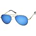 zeroUV - Classic Metal Frame Spring Hinges Color Mirror Lens Aviator Sunglasses 58mm
