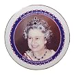 Bone China Commemorative Plaque-Queen Elizabeth 11 80th Birthday 2006
