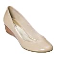 Women's Mossimo Supply Co. Winni Round Toe Wedge - Taupe Patent