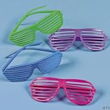 Plastic Shutter Shade Sunglasses (1 dz)