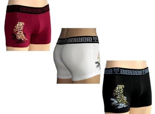 3er Pack Herren Boxershorts Retro Baumwolle 95% 