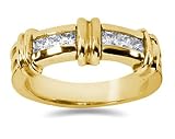 0.60 CTW Men's Diamond Ring in 18K Yellow Gold