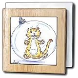 Kevin Edler, Kitten in an Ornament - 6 Inch Tile Napkin Holder