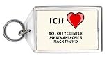 Schlüsselhalter mit Aufschrift Ich liebe Xoloitzcuintle Mexikanischer Nackthund (Hunderasse)