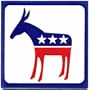 POLITICAL AND PATRIOTIC GIFTS-DEMOCRAT DONKEY CERAMIC WALL PLAQUE by Besheer Art Tile, Bedford, New Hampshire, U.S.A