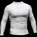 Grappling Rash Guard (small oval) - White Long Sleeve