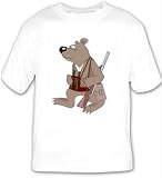T-shirt with binoculars, bear, hunter, forester by SHOPZEUS