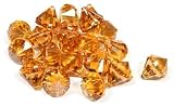 2 Pounds of 20 Carat Amber Acrylic Diamonds - Big Diamonds Big Bling!
