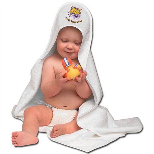 LSU Tigers Hooded Baby Towel (White)