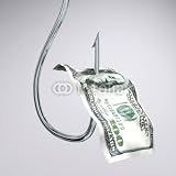 Wallmonkeys Peel and Stick Wall Decals - Dollar on Hook - 18H x 18W Removable Graphic