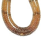 Pearl Necklace 02 Multi-strand Pink Triple Layered Swarovski Beaded Crystal 16