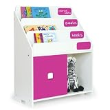 P'kolino Playful Bookshelf, Fuchsia and White